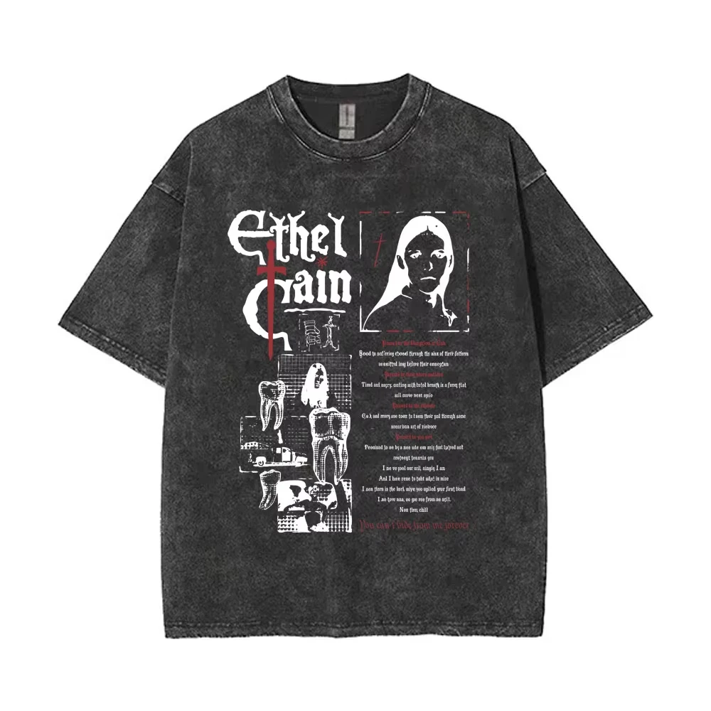 Hot Sale Ethel Cain Perverts Vacillator Classic Poster Print T-Shirt Men Women Retro Washed Cotton Loose Oversize Summer New Tee