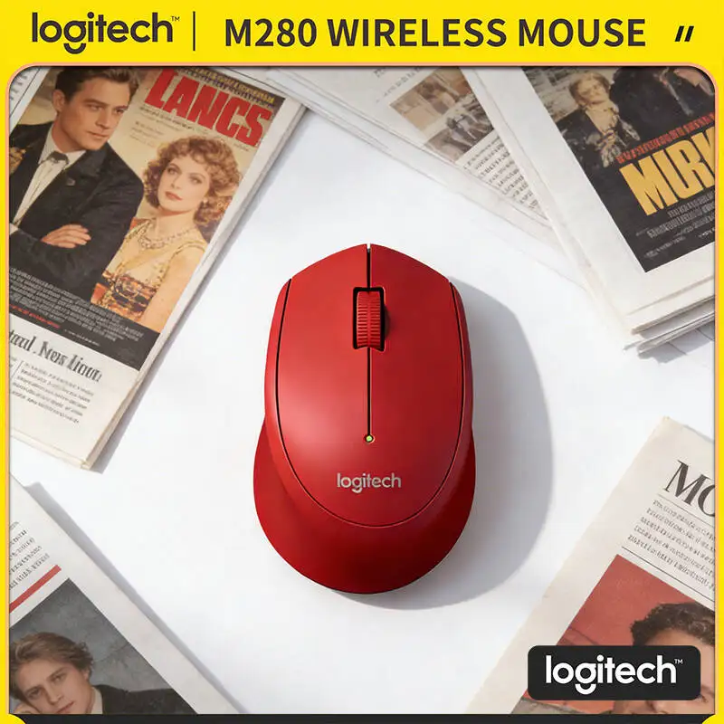 

Logitech M280 Wireless Mouse 1000 DPI Tracking 18-Month Battery 10m Range Ergonomic Grip for Office Home Windows
