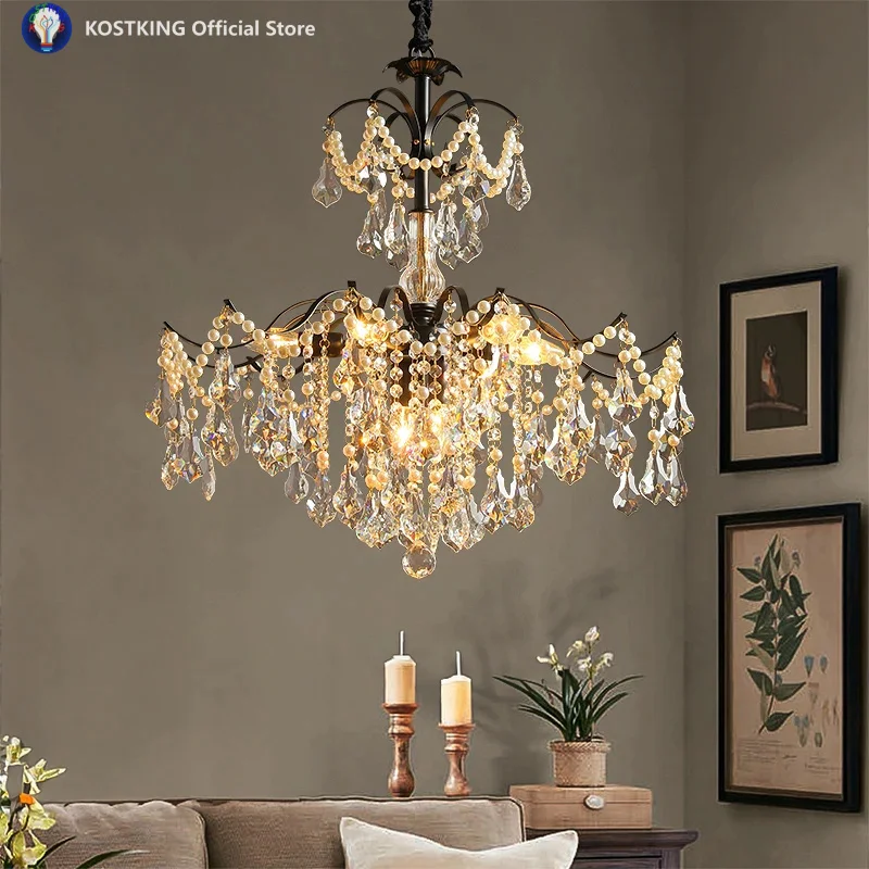 

Скандинавская хрустальная люстра для гостиной, столовой, спальни, светодиодный подвесной светильник, домашний декор, внутреннее освещение, подвесной светильник, декор