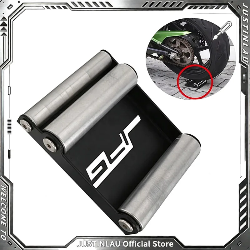 JUSTINLAU Motorcycle Chain Cleaning Roller Stand, Universal Wheel Holder, Portable Aluminum Alloy Tool For Bike ATV Maintenance