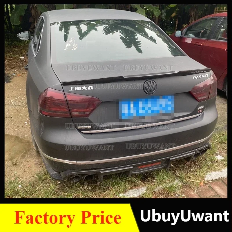 For Volkswagen Passat B7 USA 2011-2017 Passat NMS M4 style CARBON FIBER Tail Trunk Boot Lip Wing Rear Spoiler Decoration