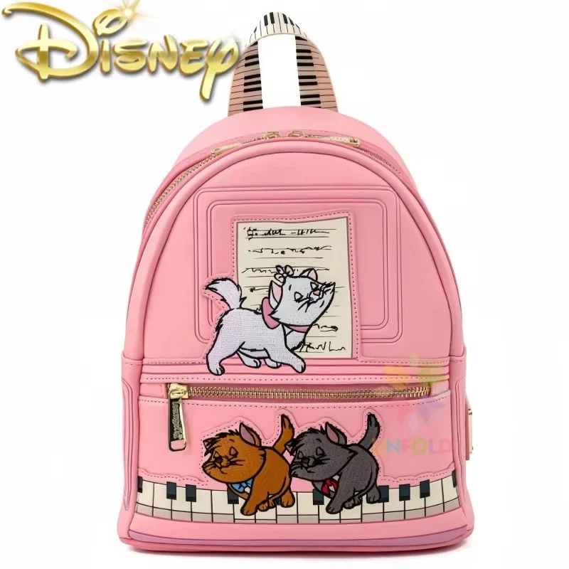 Hot Selling Arrival Disney Loungefly Disney Mary Cat Aristocats Piano Kitties Backpack Anime Double Strap Shoulder Bag Girl Bag