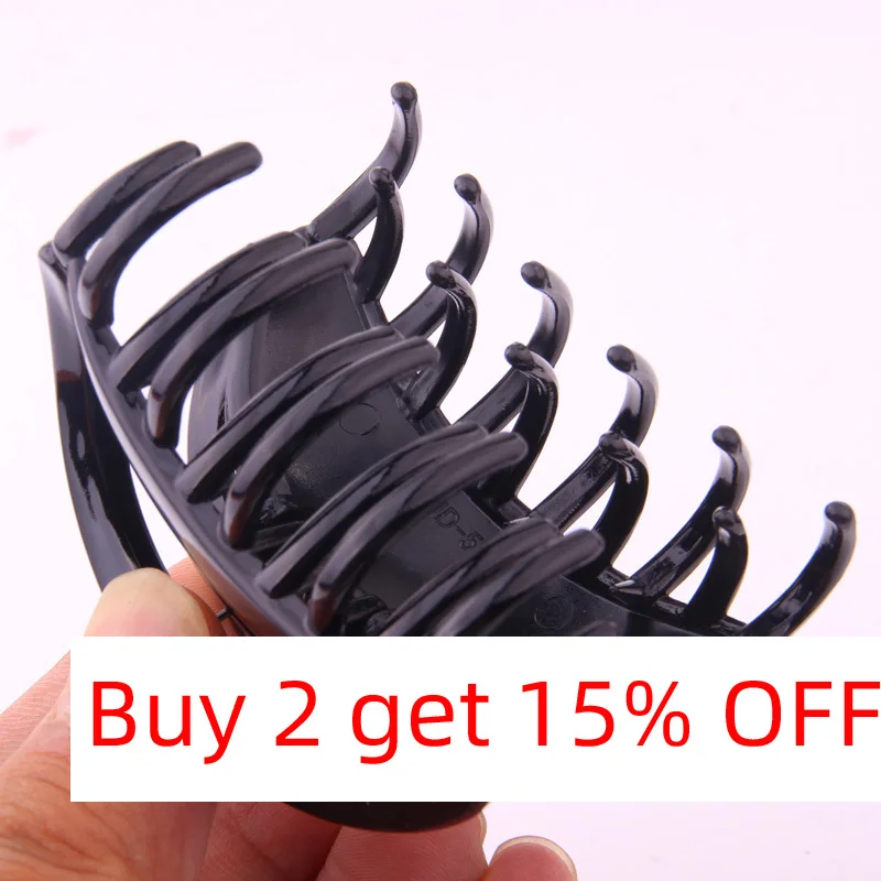 2-częściowa spinka do włosów dla kobiet Dobrej jakości plastikowe klipsy do włosów Abs w jednolitym kolorze Krab Make Hair Up Duże akcesoria do włosów 6,5 cm — zdjęcie 4