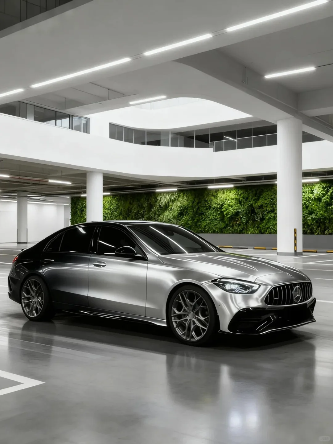 Custom Black Silver Gradient Car Vinyl Wrap  Color Changing Film for Auto Body Styling 1.52x18m/roll