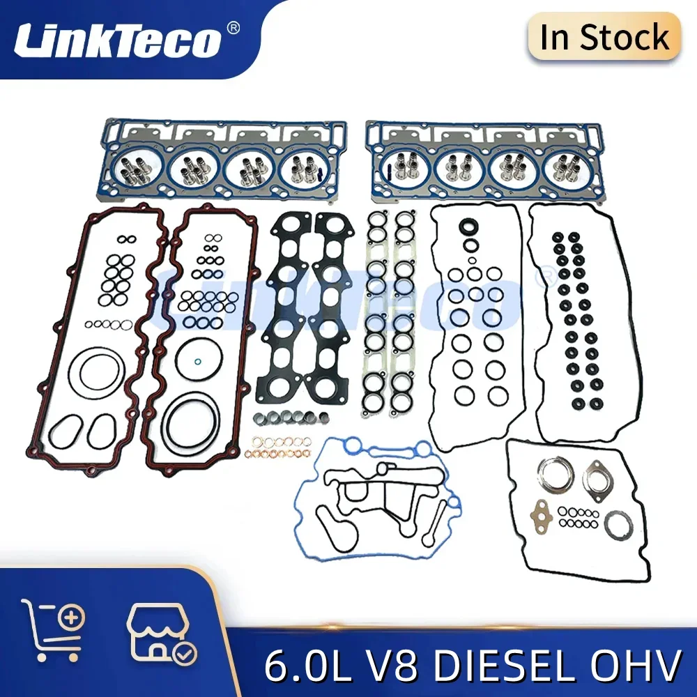 Parti del motore Set guarnizioni completo per Ford F-250 F-350 E-350 E-450 F-550 Escursion 2003-2010 6.0 L V8 DIESEL OHV Turbocompresso