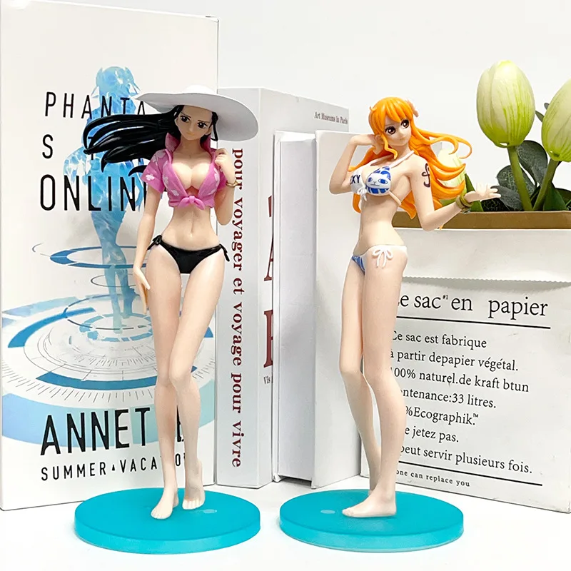 4 Types Anime une pièce Figurine Boa Hancock Nami bain PVC figurines modèle Collection poupées jouets cadeaux