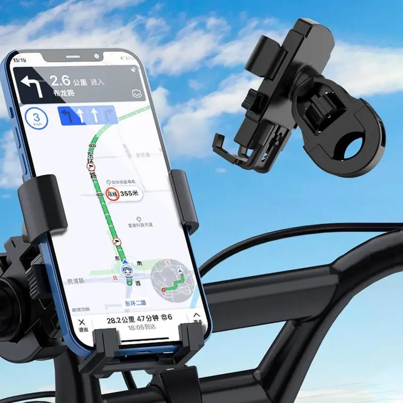 Motorcycle Bike Phone Holder Anti-slip Phone Mount Bracket GPS Clip Universal Bicycle Phone Support Stand For All Smartphones