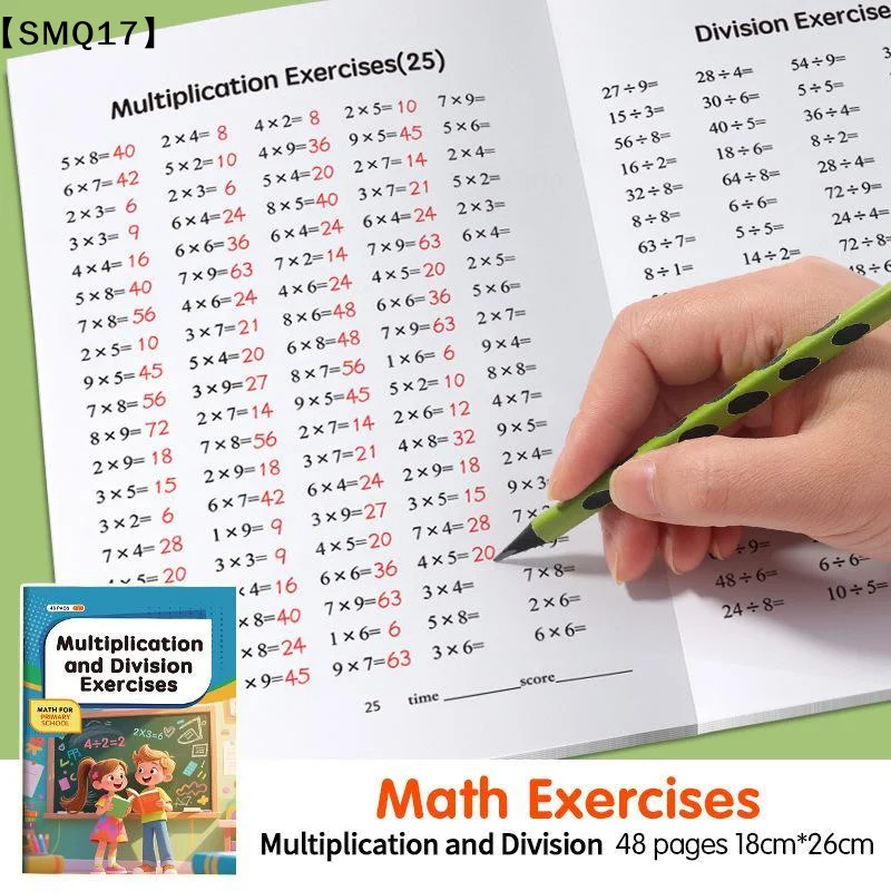 Multiplication And Division Workbook Math Practice Book Boost Calculation Skills Educational Tool For Brain Development【SMQ】 view 3