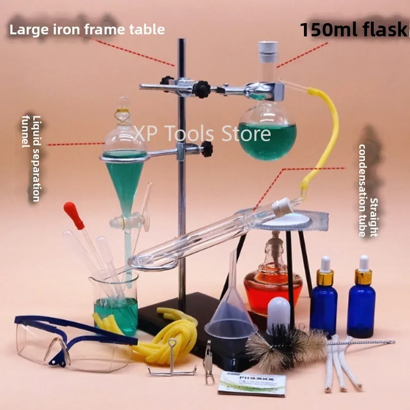 Chemical Laboratory Equipment 150ml Small Distillation Unit Set Glass Essential Oil Distillation Unit Pure Dew Purification