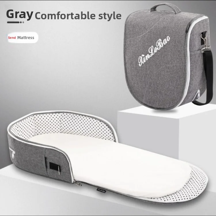 سرير أطفال محمول قابل للطي لحديثي الولادة - سرير بجانب السرير مع ناموسية متعددة الوظائف BB سرير نوم متحرك للرضع #6