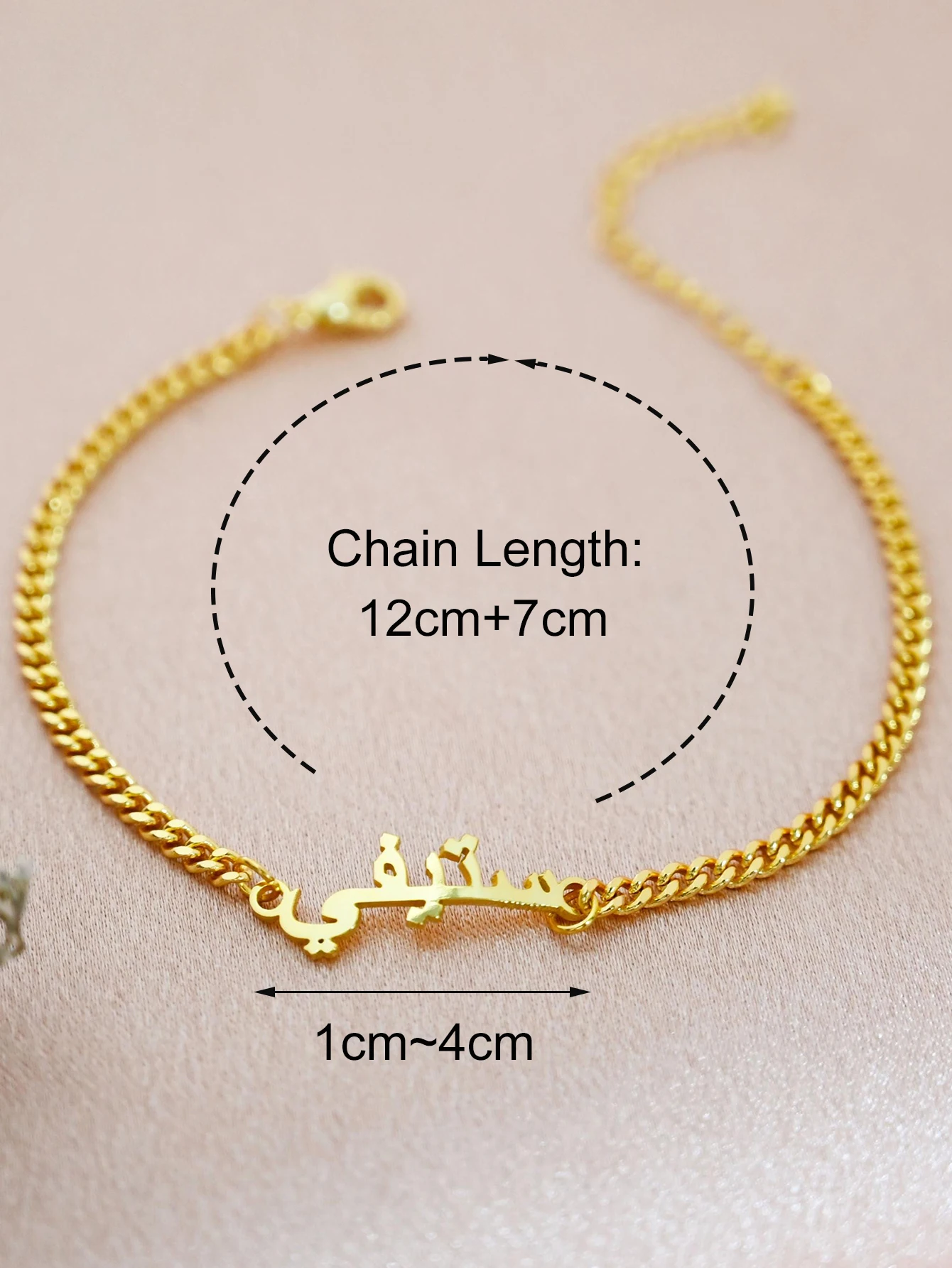 Custom Arabic Name Bracelet for Women Stainless Steel Personalized Arabic Name Wrist Bracelet Waterproof Custom Jewelry Gifts - view 4