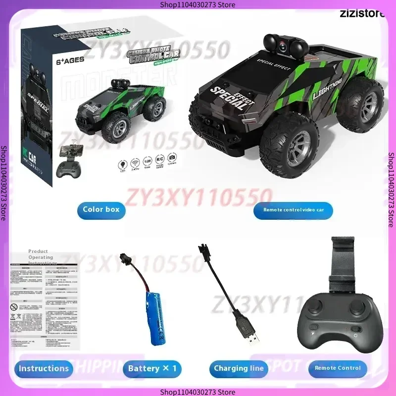 سيارة جديدة 2.4G تعمل بالتحكم عن بعد مع التصوير الجوي 1:28 لعبة التقاط التسلق عالية السرعة على الطرق الوعرة تكنولوجيا سوداء متقدمة