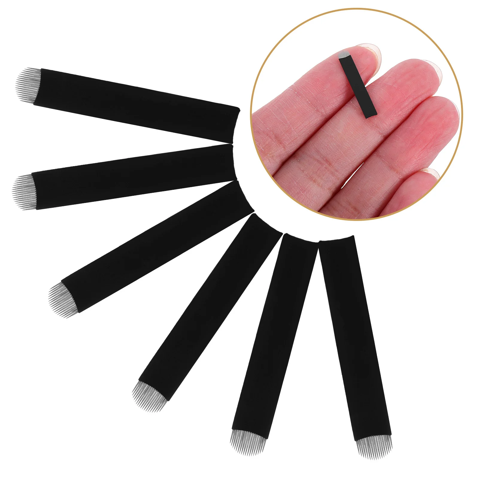 

50 шт. игл для микроблейдинга, ручные иглы для татуажа бровей, для практики теневого эффекта, иглы для пудровых бровей, инструменты для бровей