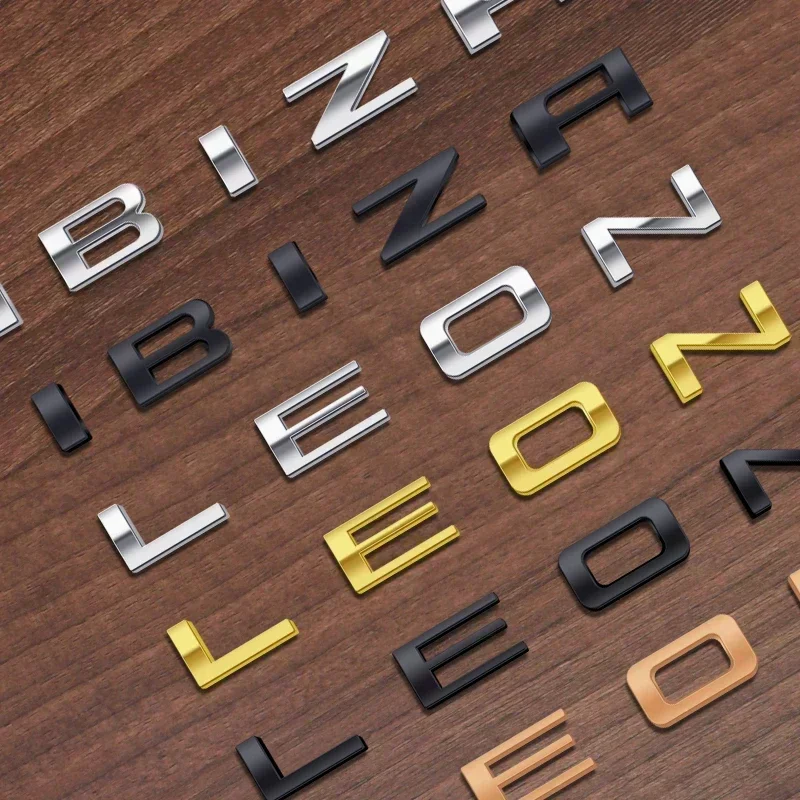 

1pcs For Ibiza 6L 6J Letter Emblem 3D Decals Sticker Rear Trunk Badge Logo Metal Accessories For Seat Ibiza Leon Cupra Altea