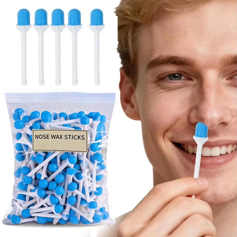 10pcs Disposable Nose Wax Sticks Spatulas Applicator Nostril Cleaning Ear Face Eyebrows Hair Removal for Men Women Body Care