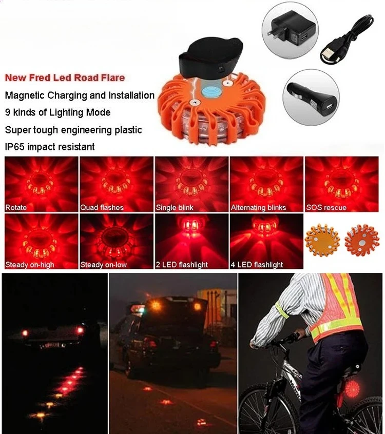 Flashing Led Warning Light Cases Emergency Led Road Flares Box Super Bright Emergency Led Strobe Warning Light