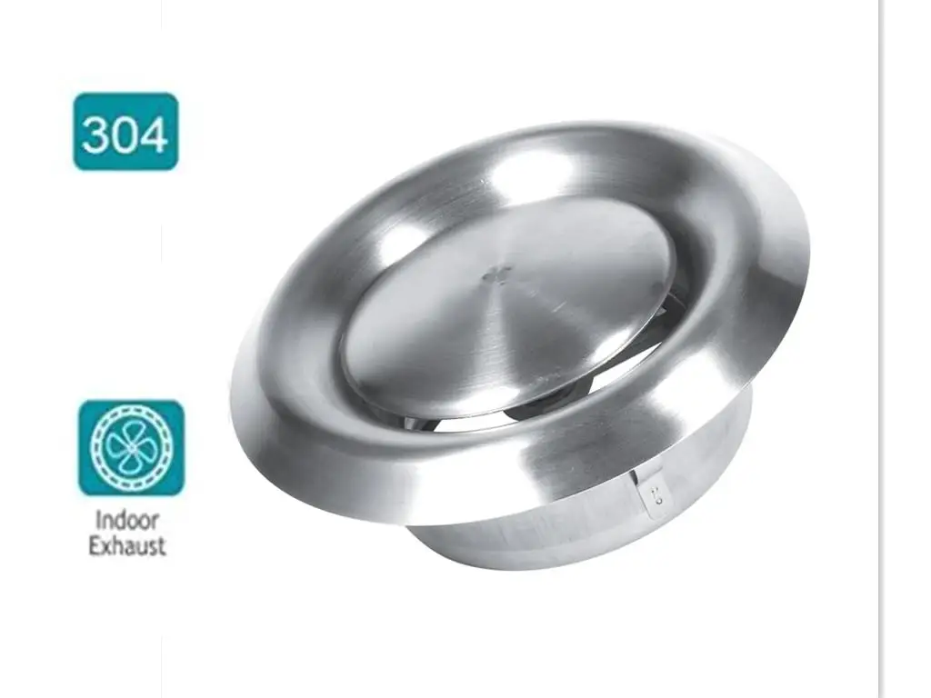 Adjustable Stainless Steel Round Vent Cover for Home Wall/Ceiling - 3 Sizes
