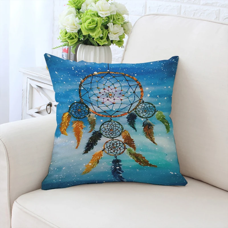 

45x45cm pillowcase Dreamcatcher double-sided printed custom pillowcase sofa cushion cover room decoration office chair backrest