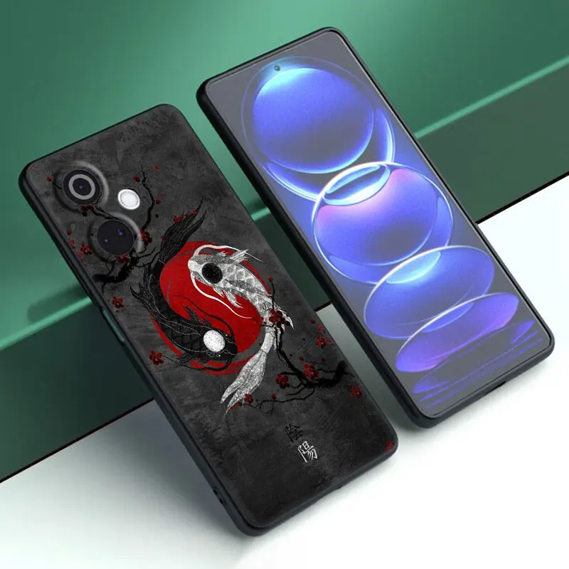 اليابانية موجة الفن الكرتون غطاء أسود جراب هاتف ل OnePlus Nord CE3 لايت 3 12 11 2T N30 CE2 N300 N200 10 9RT ACE 2V Pro 5G