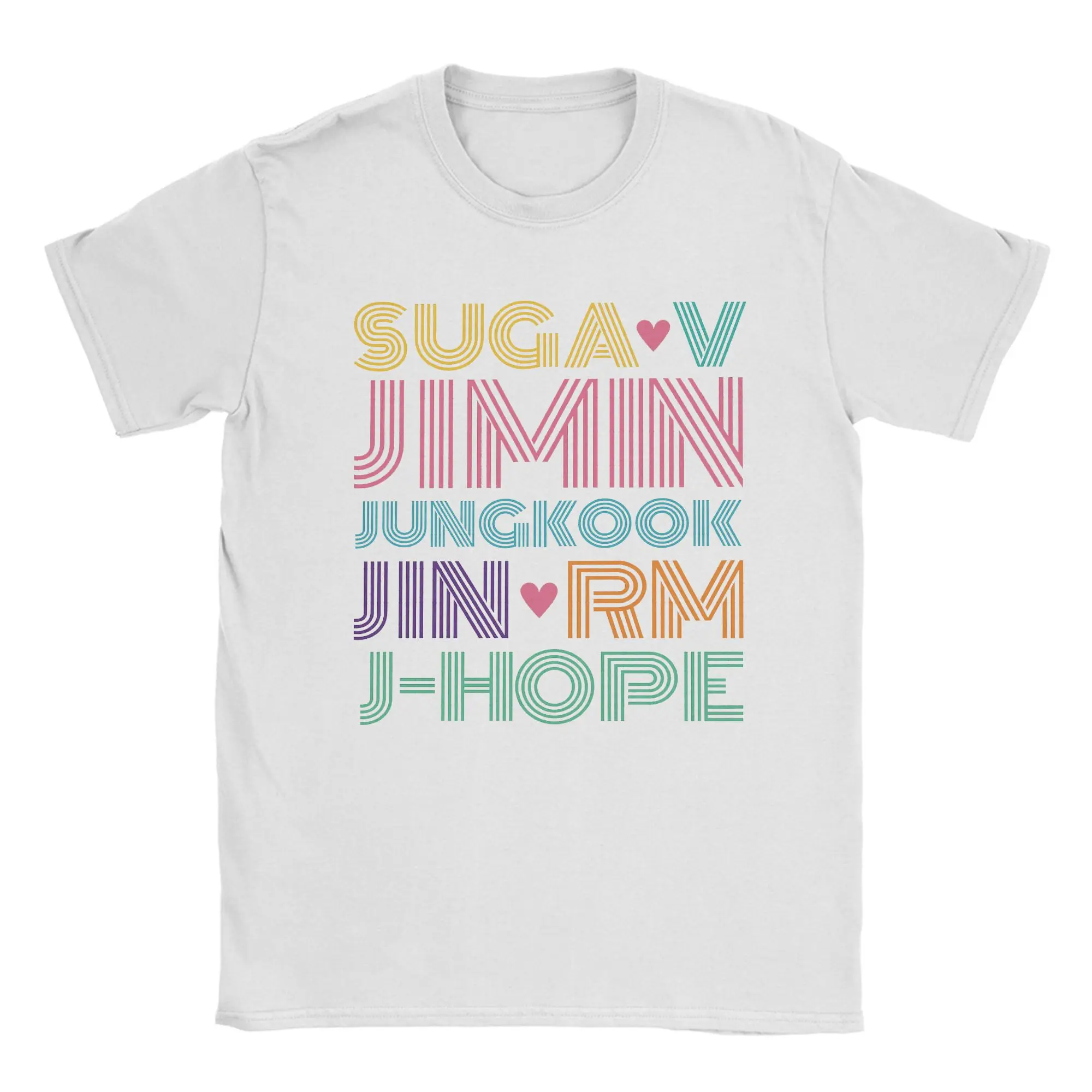 جيمين جونغ كوك J-الأمل جين سواغا V RM تي شيرت الصيف الترفيه تي شيرت رجل ملابس قطنية نقية قصيرة الأكمام الشارع الشهير التي شيرت