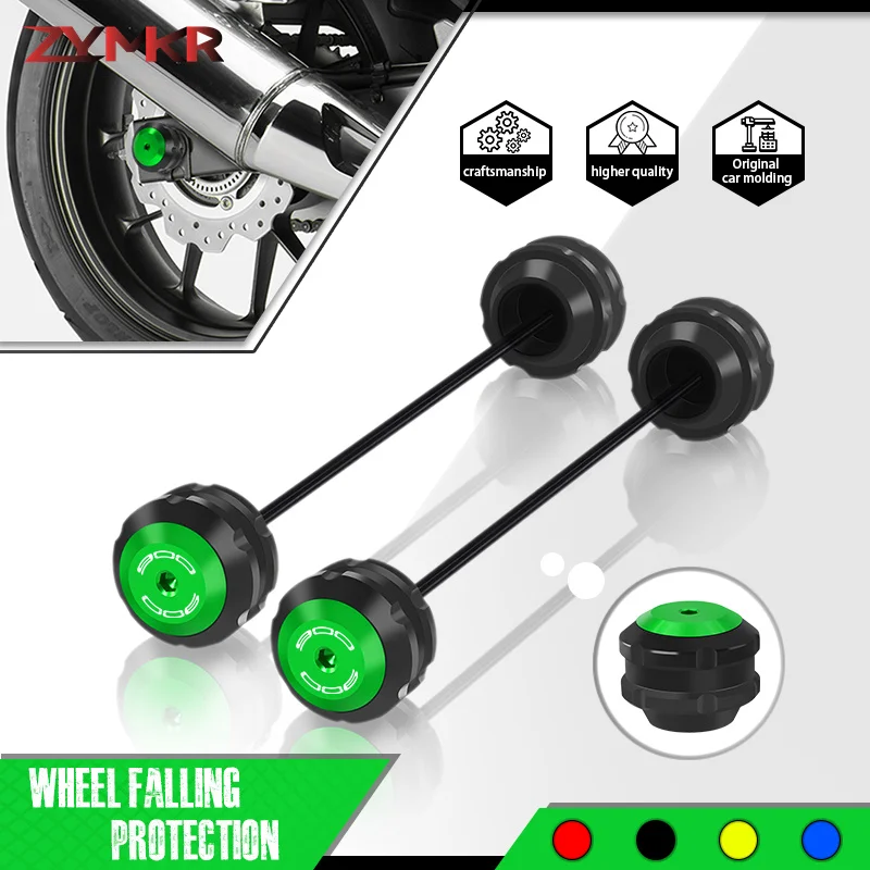 

For Z900 2017-2022 Z650 2017-2025 Ninja650 2006-2015 Moto Front Rear Axle Fork Crash Sliders Pad Wheel Falling Protector z900