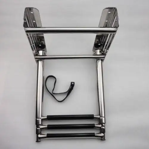 Stainless steel sewer ladder, three-section slide yacht accessories, ship hardware, swimming ladder, underwater escalator