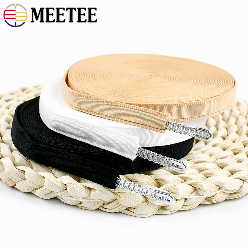 

5-30M 10mm Tubular Rubber Bands Elastics Rope Underwear Bra Straps Corset Dress Fishbone Stretch Elastic Band Sewing Accessories