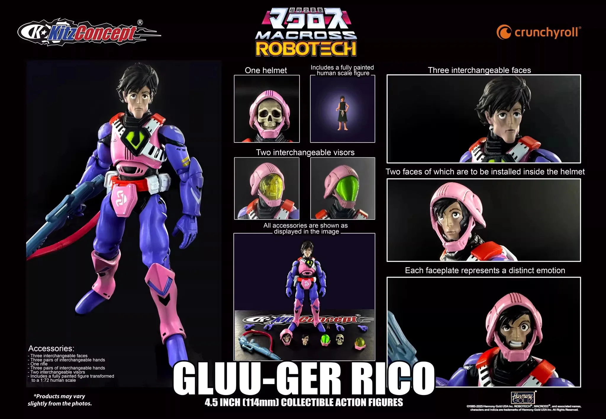 (มีสินค้าในสต็อก) ฟิกเกอร์ทหารเซ็นทราน KitzConcept ขนาด 1/72 จากอนิเมะมาโครส โรโบเทค ของสะสม พร้อมจัดส่ง