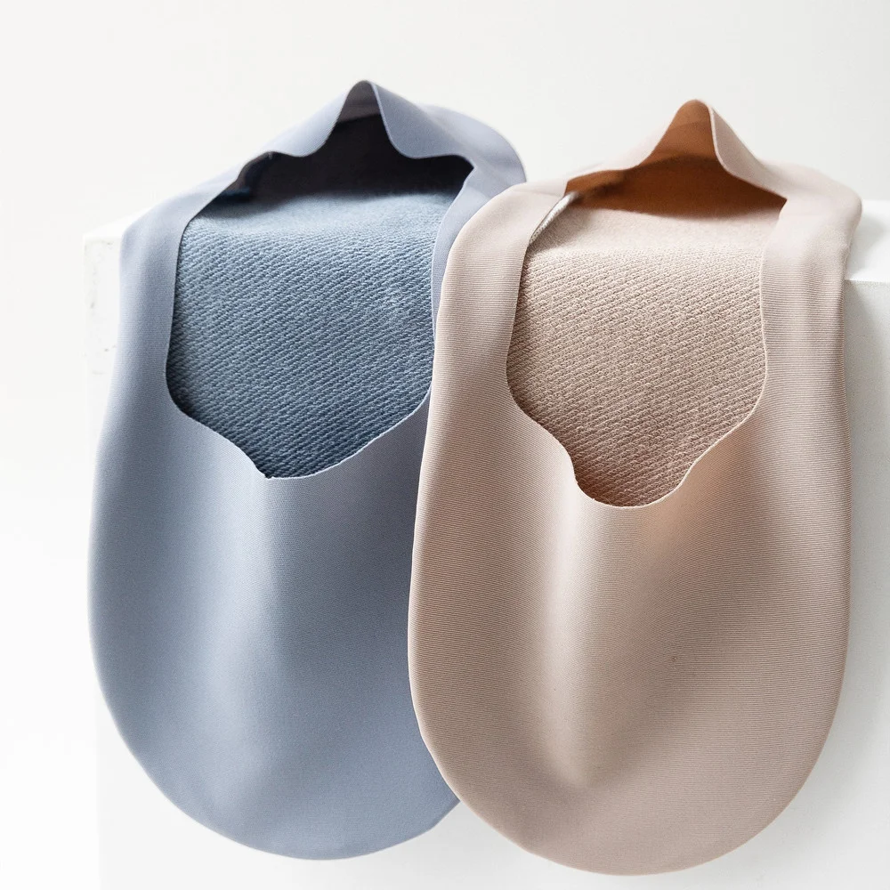 

4 пары мужских невидимых носков из ледяного шелка, невидимые нейлоновые нескользящие носки без следов, повседневные дышащие однотонные Sokken