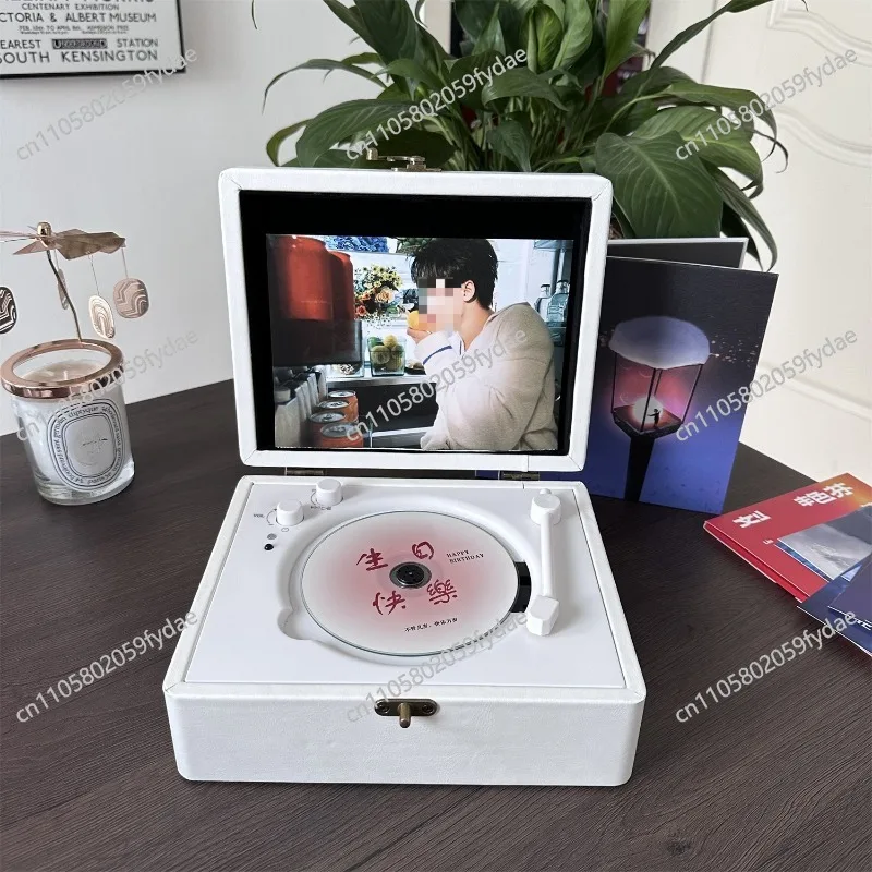 HouseholdCD Player  Album CD Disc with Speaker Retro Bluetooth Speaker Portable Birthday Gift