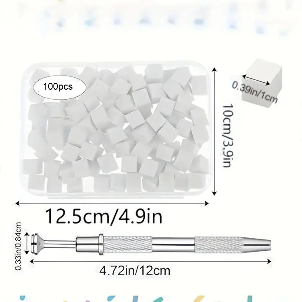 50/100 قطعة إسفنجة أظافر بيضاء ناعمة لأومبير إسفنجات فنية للأظافر مع قلم الاستيلاء على طلاء الأظافر فرشاة متدرجة اللون أداة ختم الأظافر