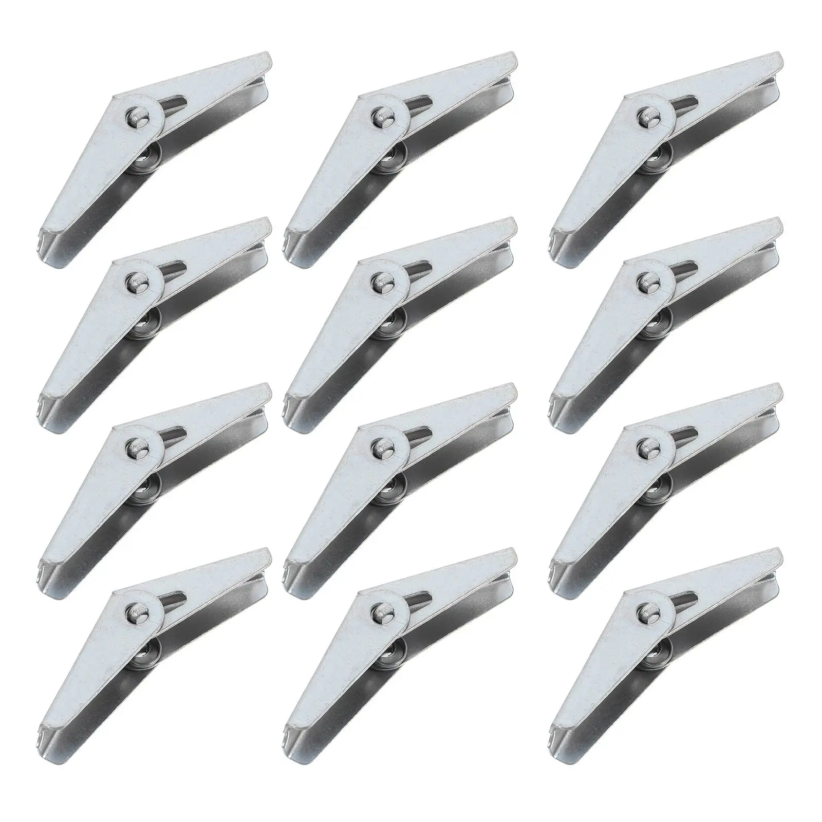 

12 Pcs Aircraft Expansion Bolts Galvanized Iron Toggle for Drywall Cement Board Wall Anchors Hanging Heavy Items
