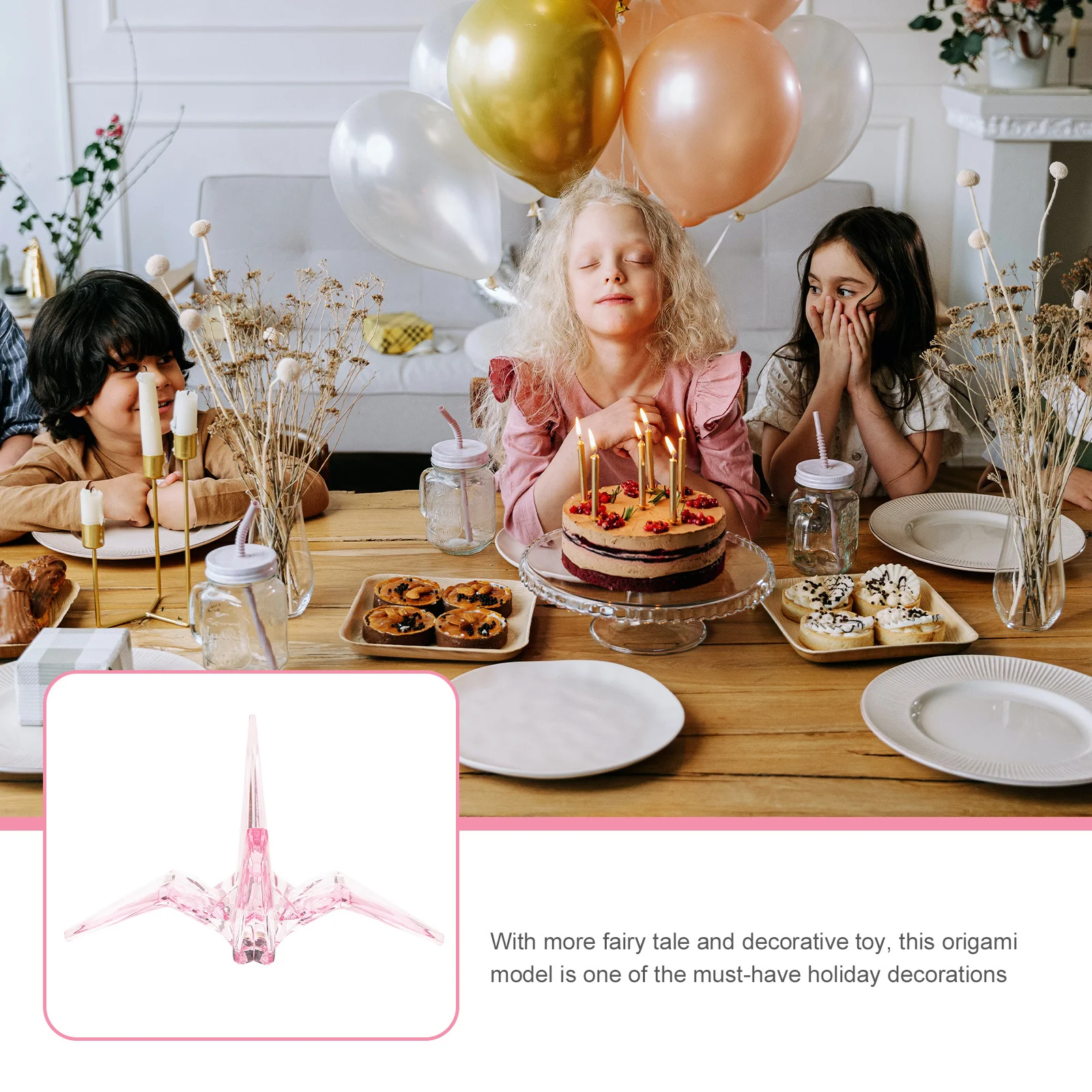 

3D Acrylic Animal Decor Kids Fairy Tale Party Gift Holiday Decoration Holiday Decorations Home Decor Ornaments