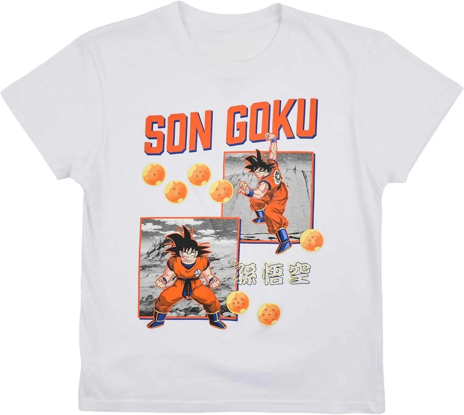 2026 Sommer Dragon Ball 100% Baumwolle Herren T-Shirt Oversized Son Goku Dragon Balls Collage Print Top, Unisex & Familien-Partnerlook