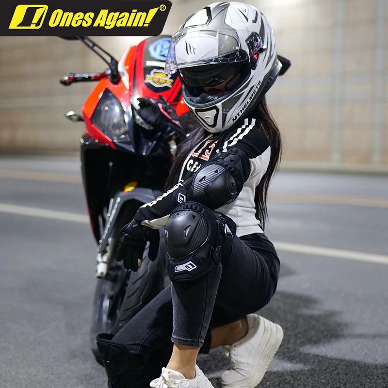 Woman Summer Motorcycle Gear Ones Again! KP02 EP02 Motocross Protective Motociclista MTB Protection Knee Brace Elbow Pads