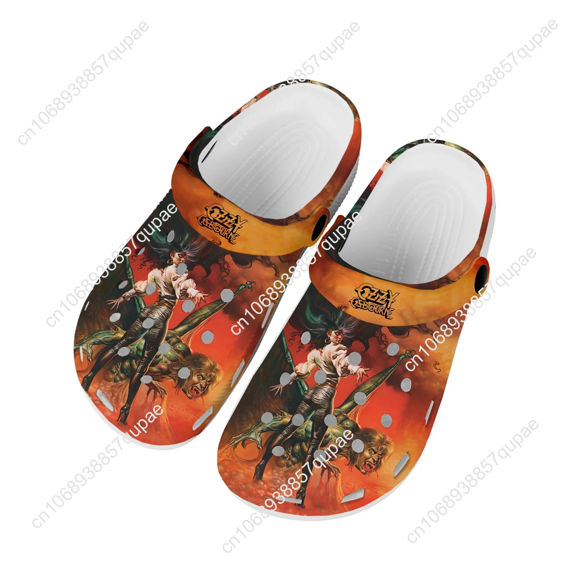 Ozzy Metal Rock Singer OsRubber Home Tamancos, Sapatos de Água Personalizados, Homens e Mulheres, Sapato Adolescente, Impressão 3D, Tampo De Jardim, Chinelos De Praia