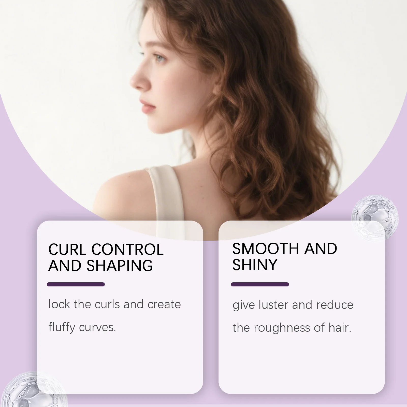 Crema para definir rizos, crema hidratante para el cabello, voluminizadora duradera, estilismo, suavizante, antiencrespamiento, secura, acondicionamiento profundo, cuidado del cabello, elastina