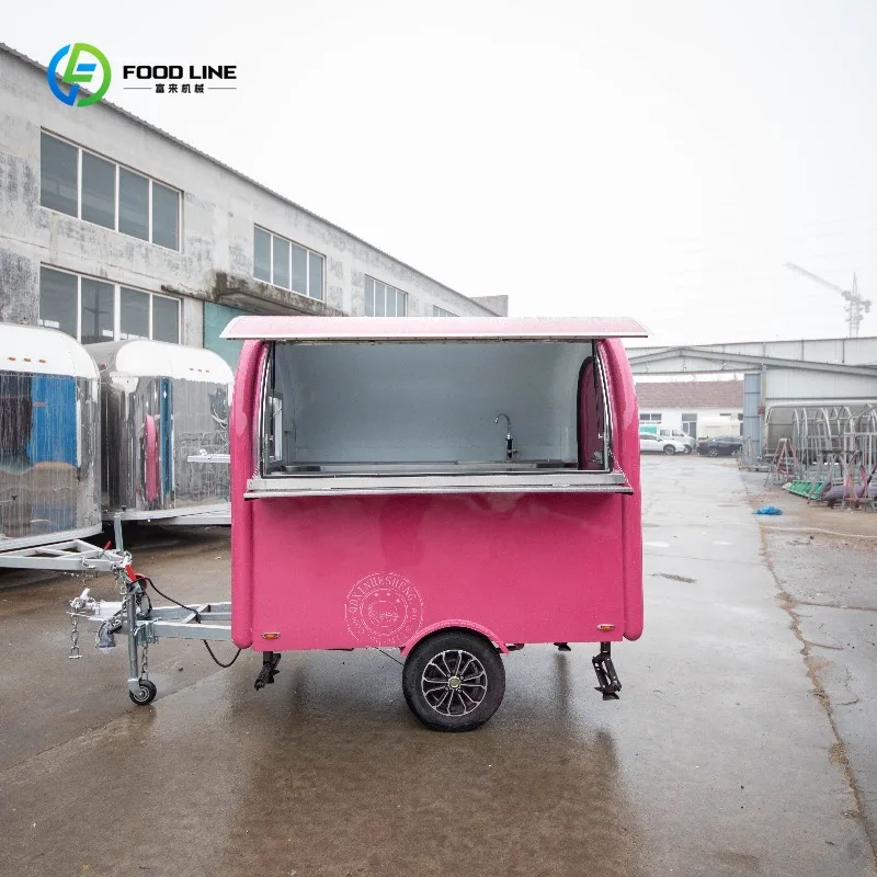 

New Fashion Coffee Food Cart and Drink Round Trailer Ice Cream Fast Food Truck with Customized Service