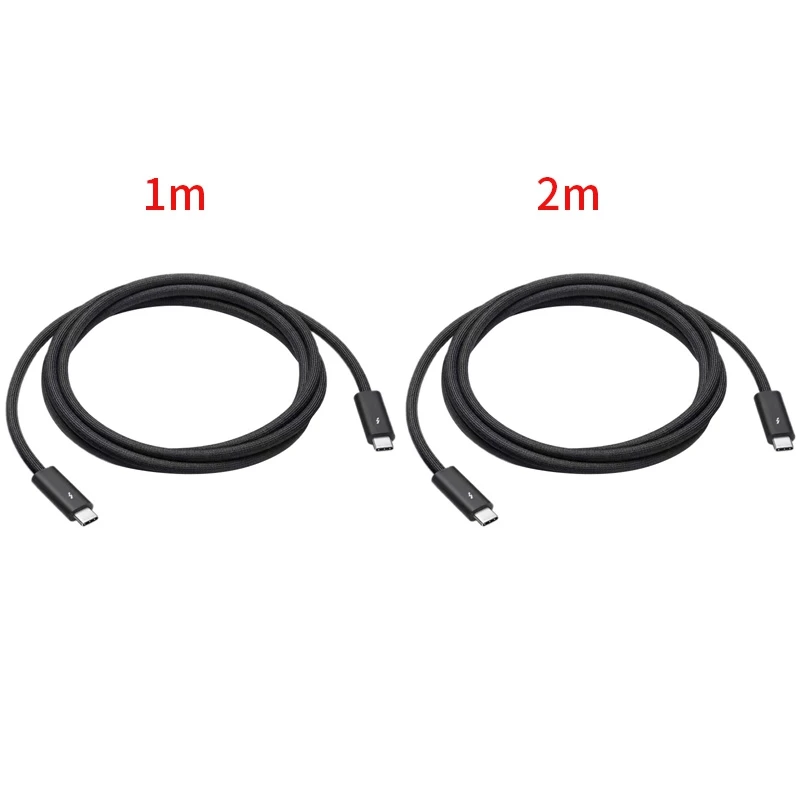 Thunderbolt 4 Data Cable 40Gbps Transmission 8K60hz HD Projection Ccreen USB Cable 2M Black 1 Piece