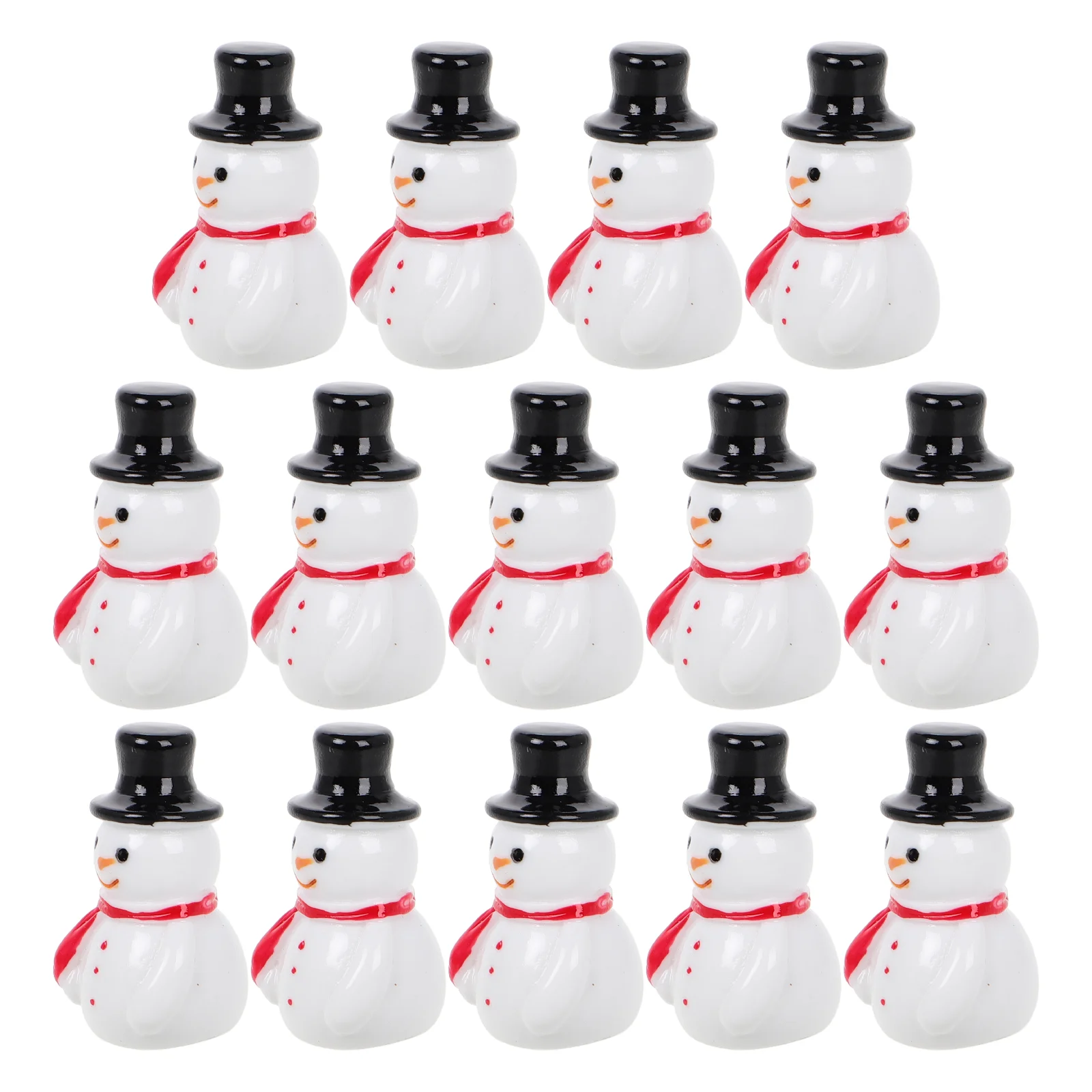 

30 Pcs Pillow Mini Snowman Father Toy Outdoor Christmas Decorations Resin Decorative Miniature