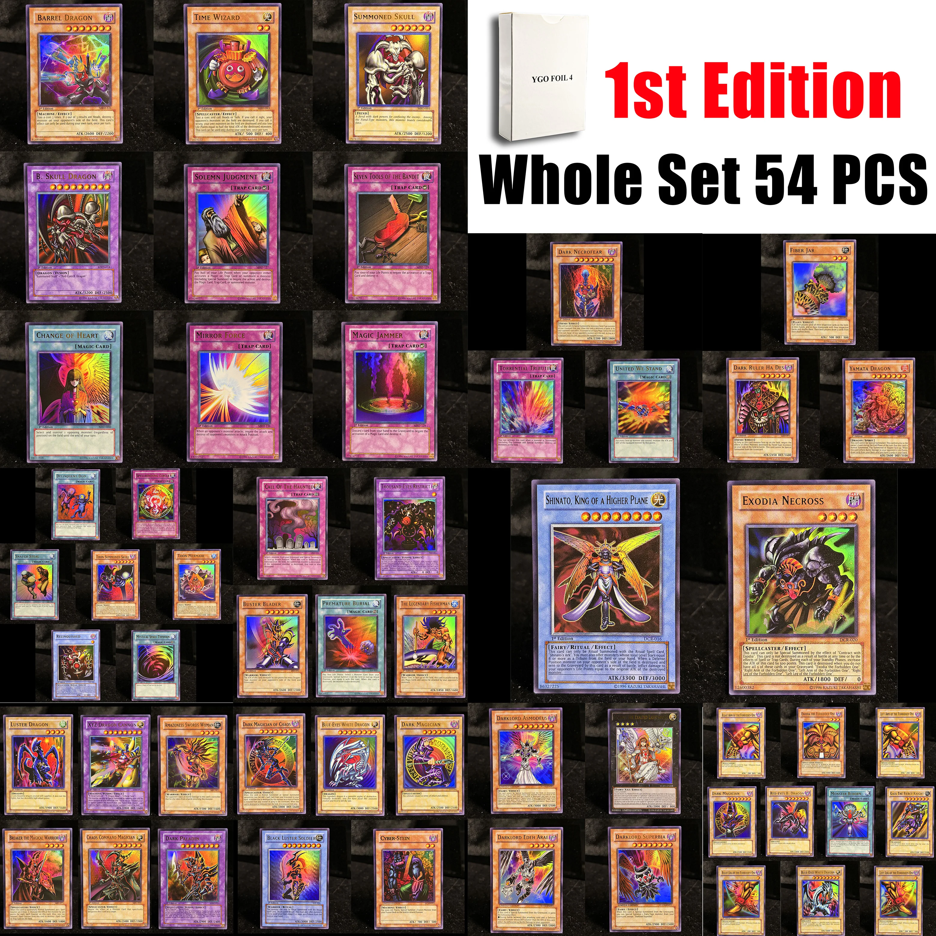 yugioh-prima-edizione-scatola-completa-54-carte-scatola-carte-da-collezione-dcr-lob-lod-mfc-psv-blue-eyes-white-dragon-dark-magician-ygo