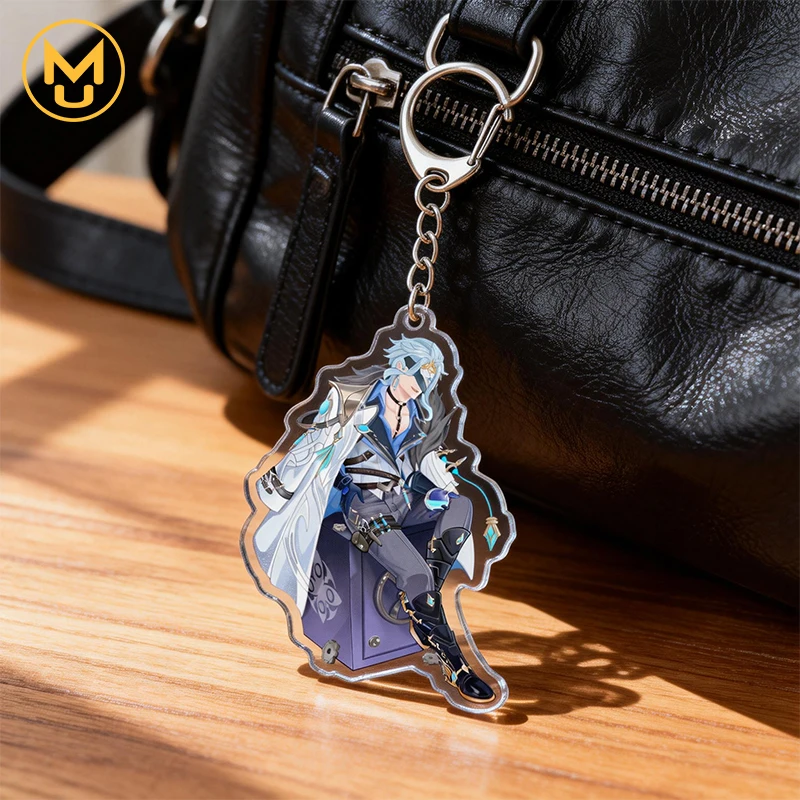Genshin Impact Dottore Cool Boy Trendy Double Sided Acrylic Keychain Artistic Combo Set For Backpack Clothes Hat Jewelry Gifts