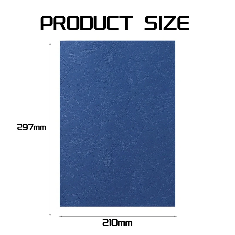 A4 Paper Binding Cover 8.27X11.69 Inch Presentation Leathergrain Binding Cover Navy Blue