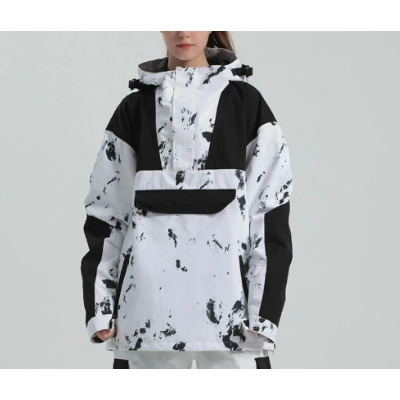 

-30℃ Ski Jacket for Men and Women Hooded Sweater Reflective Trend Skiing Thickened Warmth Waterproof Ski Jacket