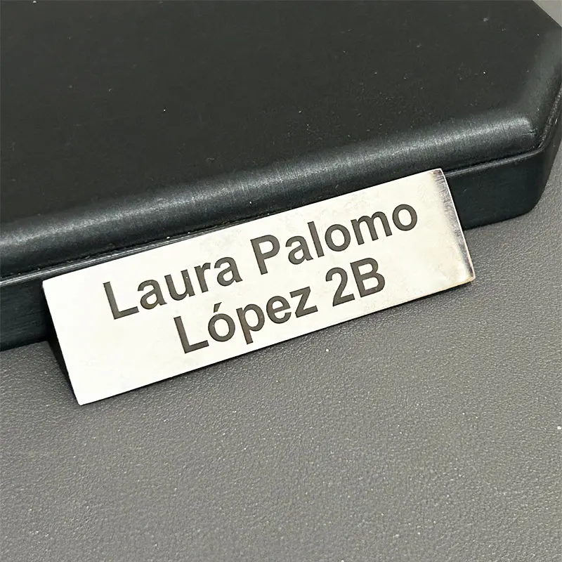 

Custom Size 7*2cm Mail Box Tag Label Engraved Double Sided Tape Text Personalized ID Door Logo Stainless Steel Mail Box Tag