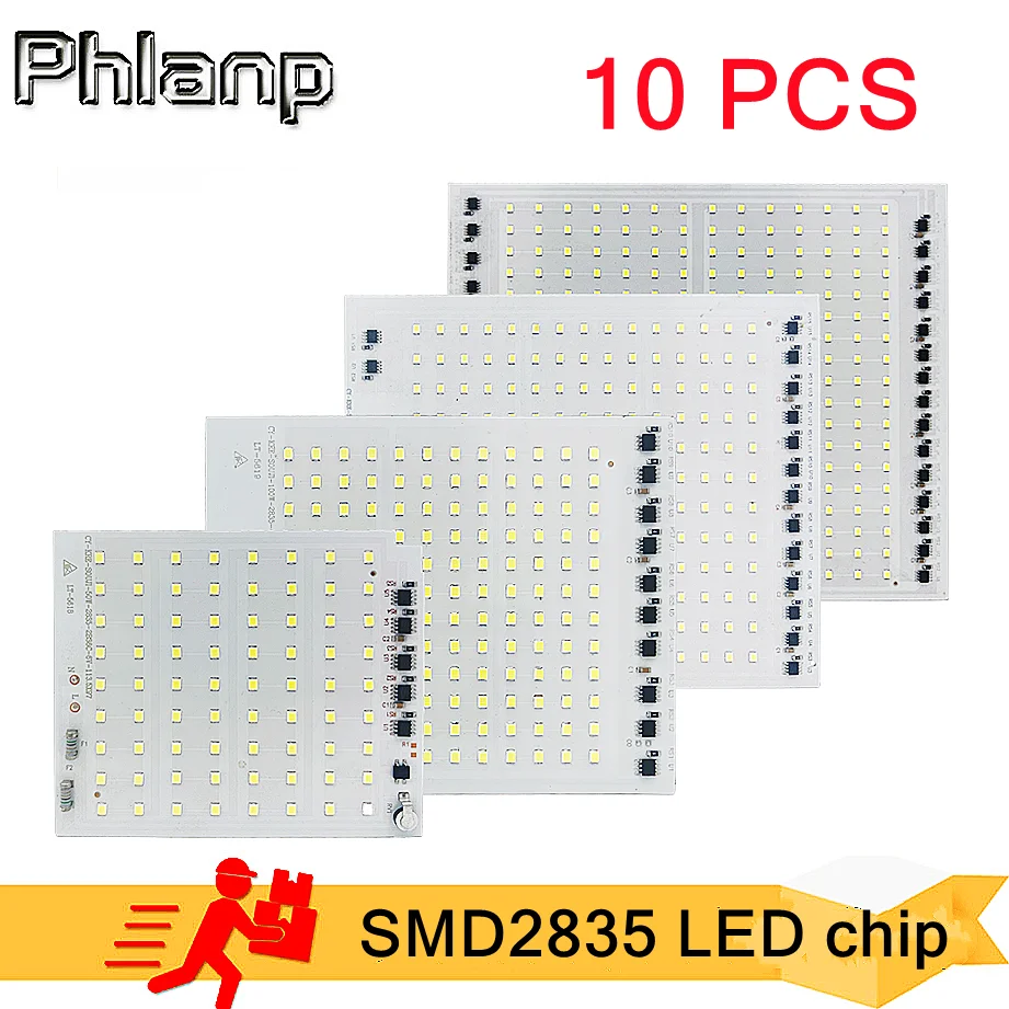 

10w/20w/30w/100w/150w/200W LED COB CHIP floodlight Module high quality SMD2835 LED AC 220V LED bulb Lamp White6000-6500k 10pcs