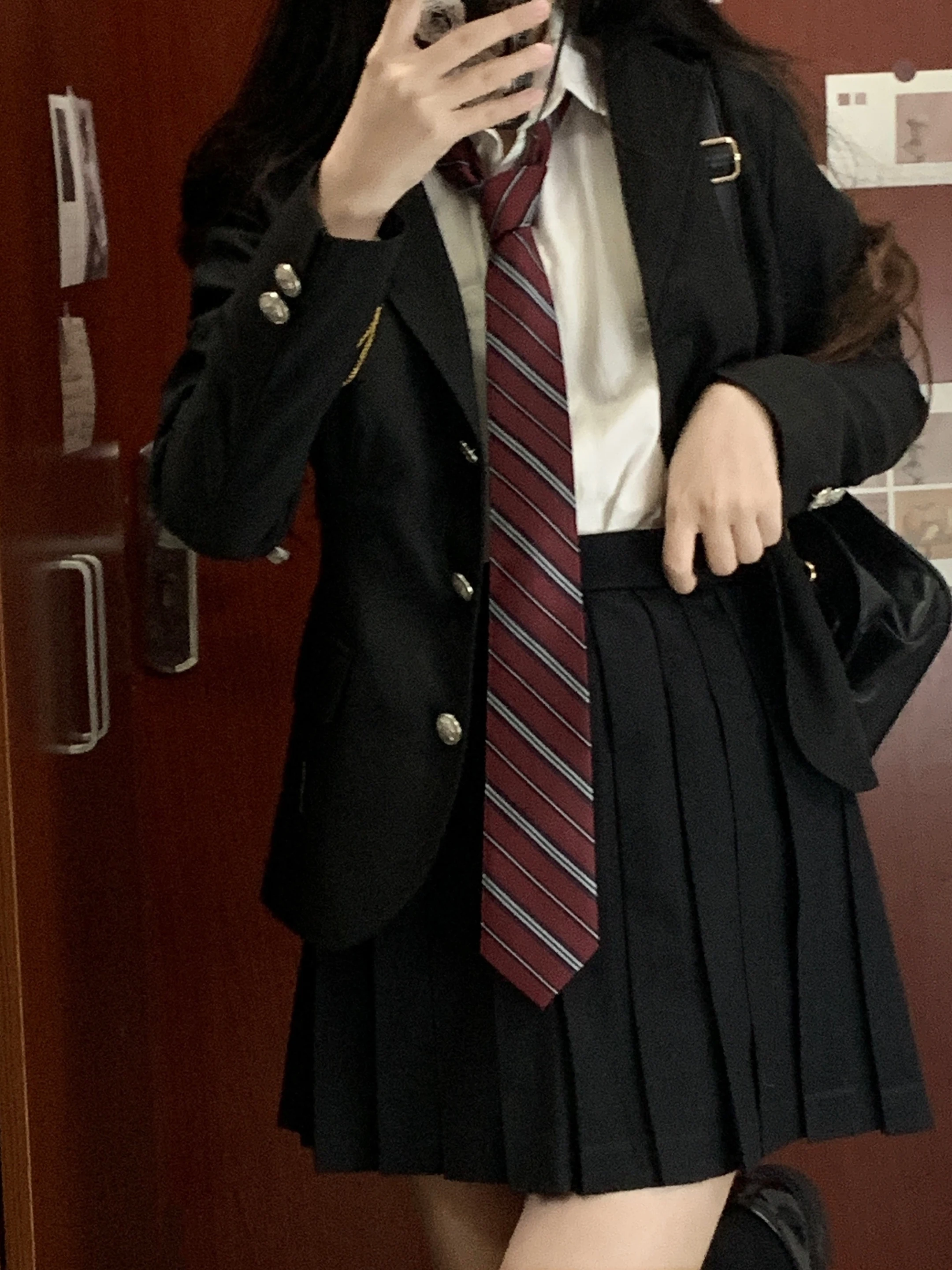 Japanese Style JK Uniform Three-Piece Suit for Girls Student School Uniforms Formal Wear Anti-Wrinkle Polyester Blend