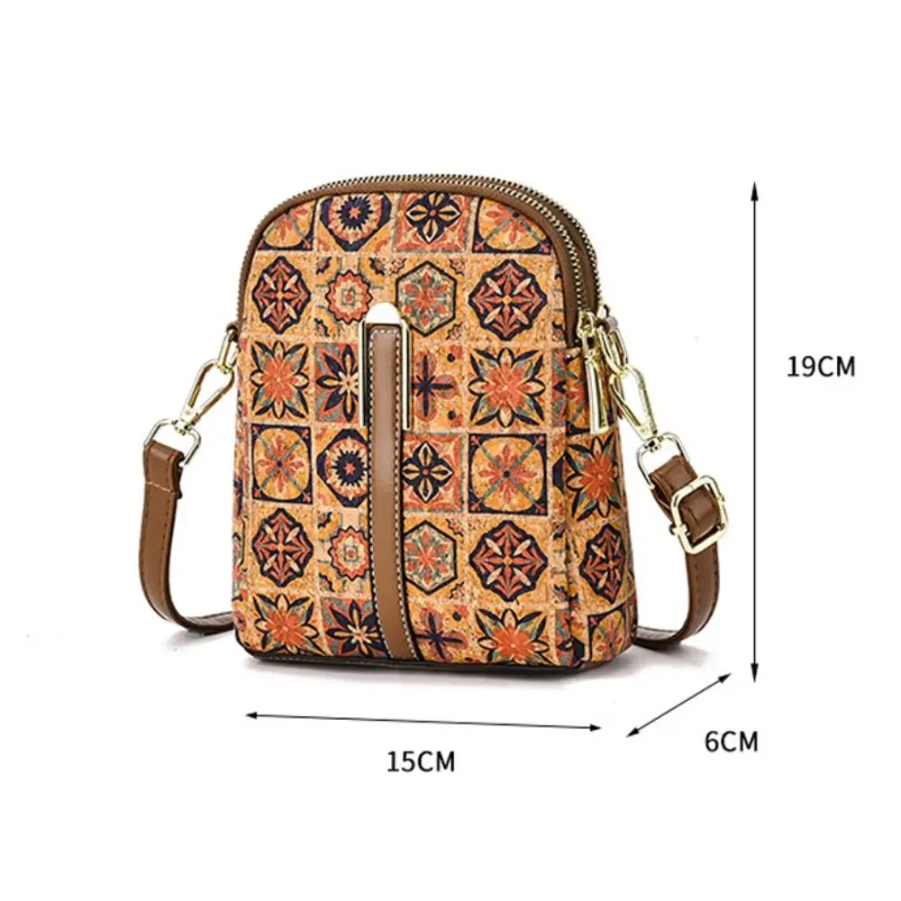 Fashion Bohemian Style Printed Phone Bag PU Leather Ethnic Style Single Shoulder Bag Luxury Versatile Crossbody Bag For Ladies view 6