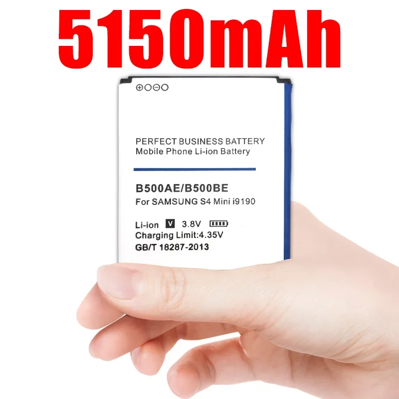 

Аккумулятор 5150 мАч B500be B500ae для Samsung Galaxy Mini S4 I9190 I9198 I9192 I9195 S4mini