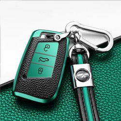 TPU Leather Car Key Cover Case for VW Volkswagen Magotan Passat B8 Skoda Superb Kodiaq A7 Key Shell Bag Fob Protector